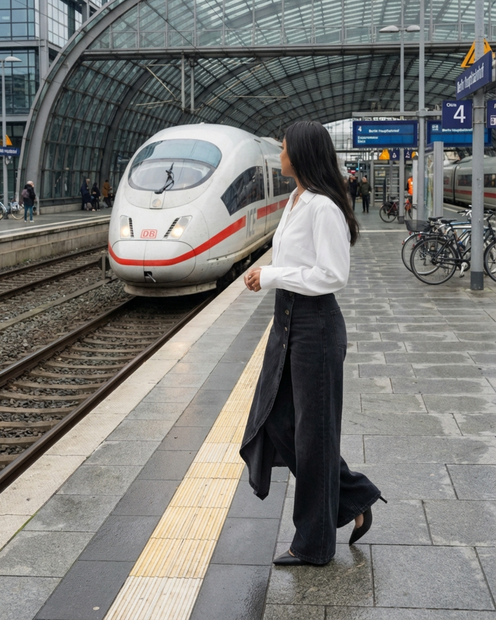 Eleganza - Zawijane jeansy