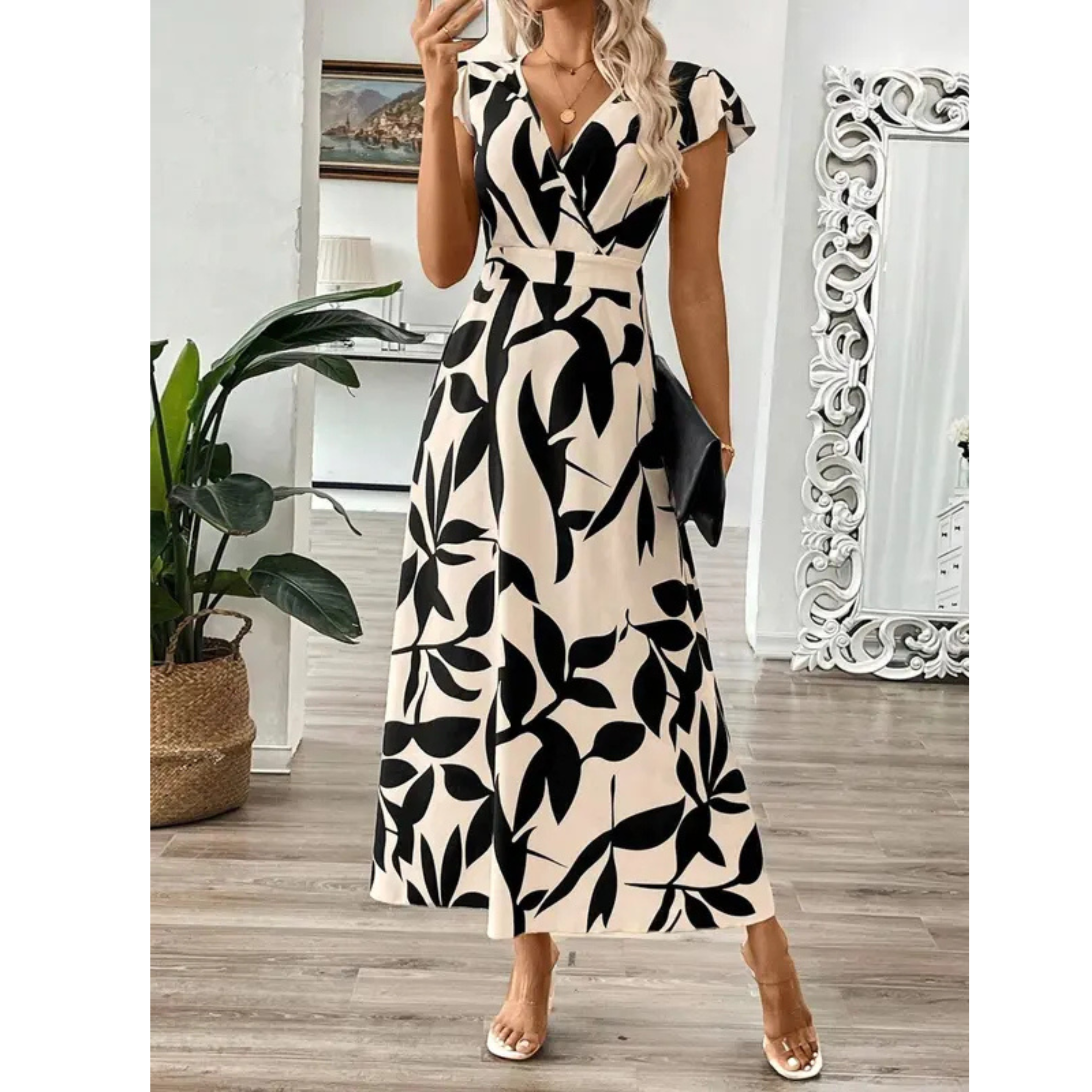 Odessa – elegancka sukienka w liście