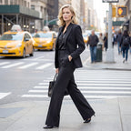 Margo Eleganckie damskie spodnie garniturowe z wysokim stanem