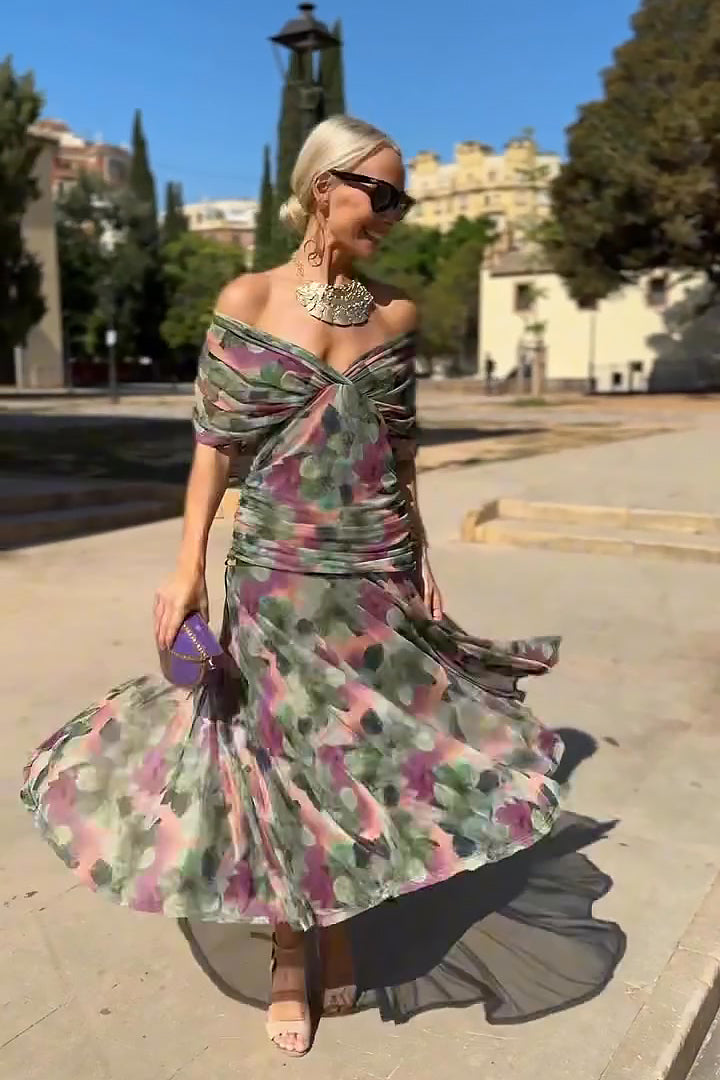 Valentina – elegancka sukienka maxi z dekoltem V