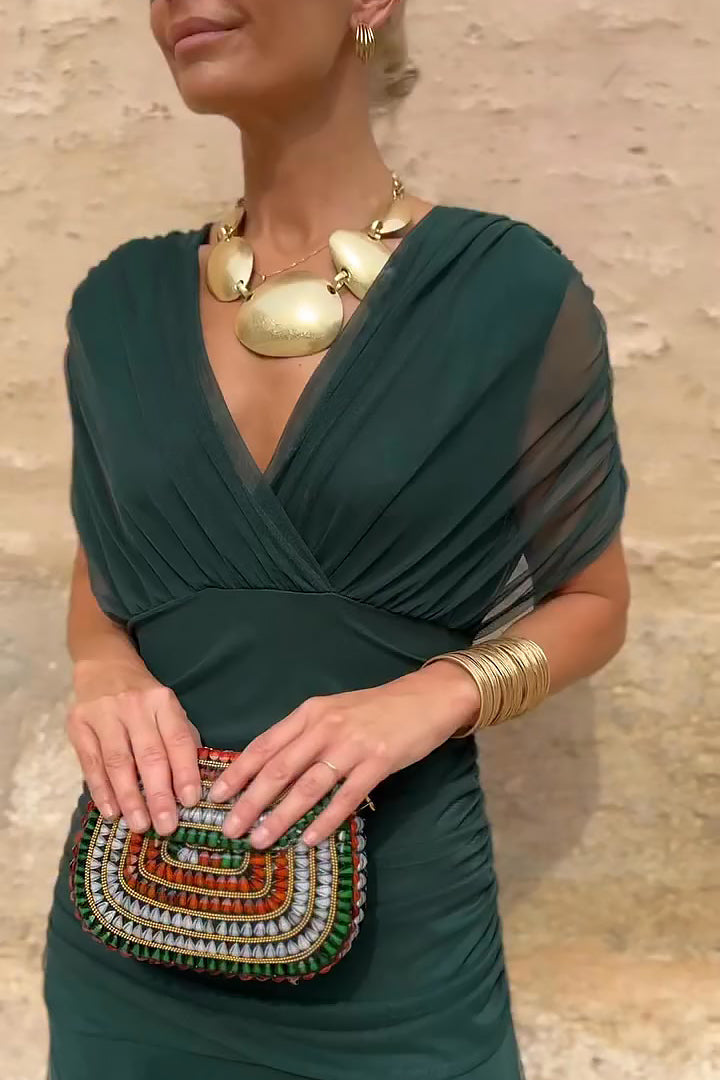 Valentina – elegancka sukienka maxi z dekoltem V