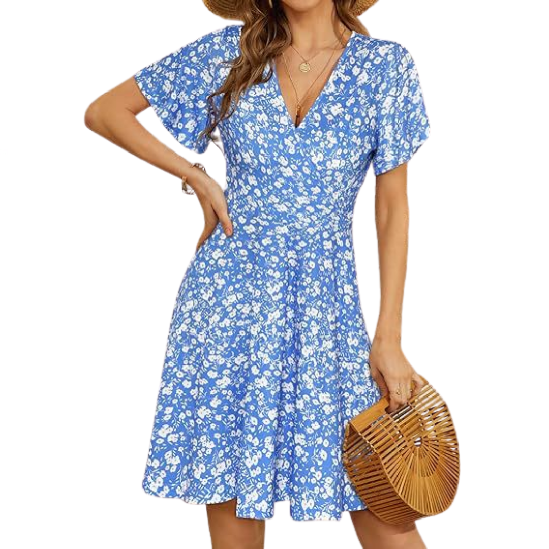 Viktoria – sukienka mini w kwiaty