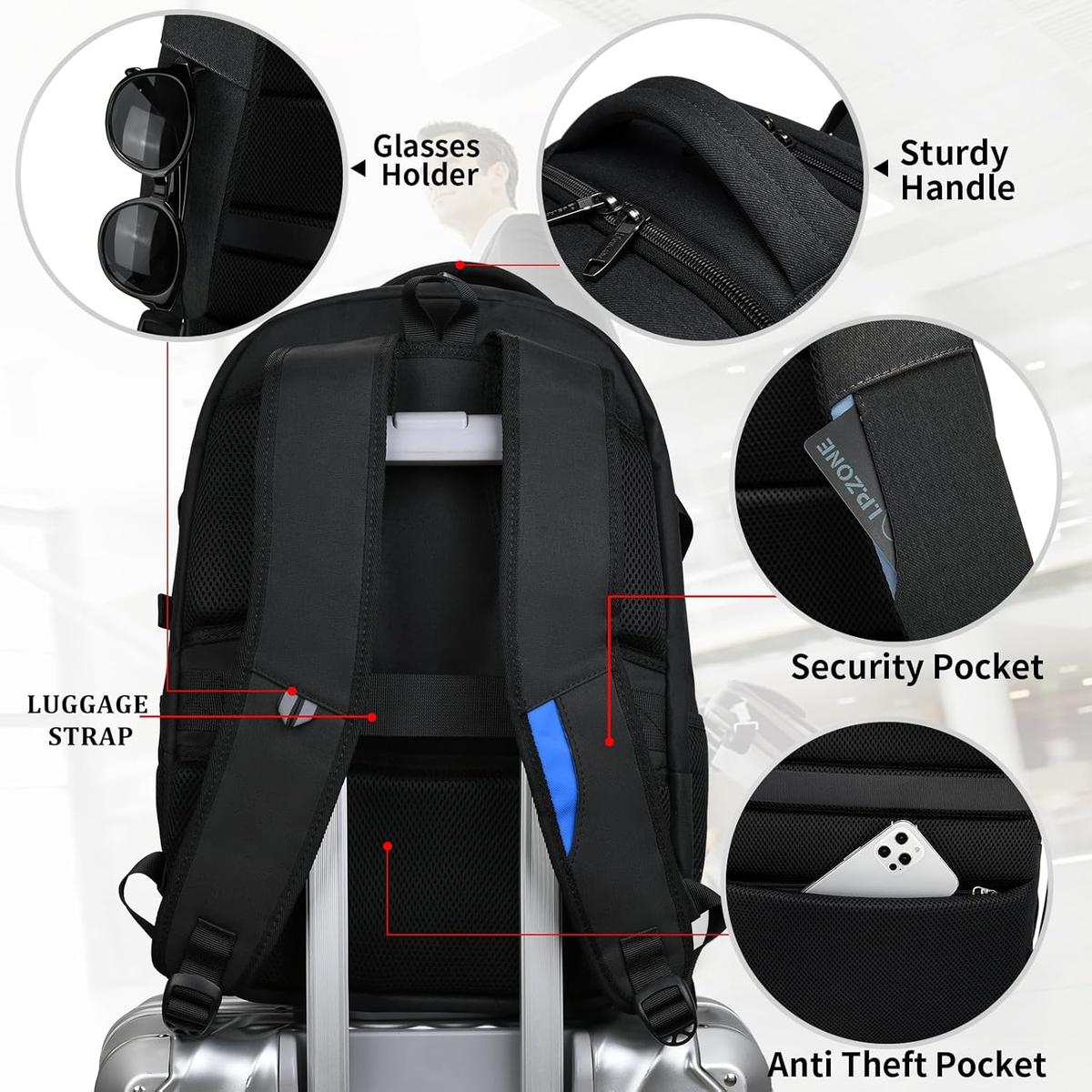 Damski elegancki plecak wodoodporny USB