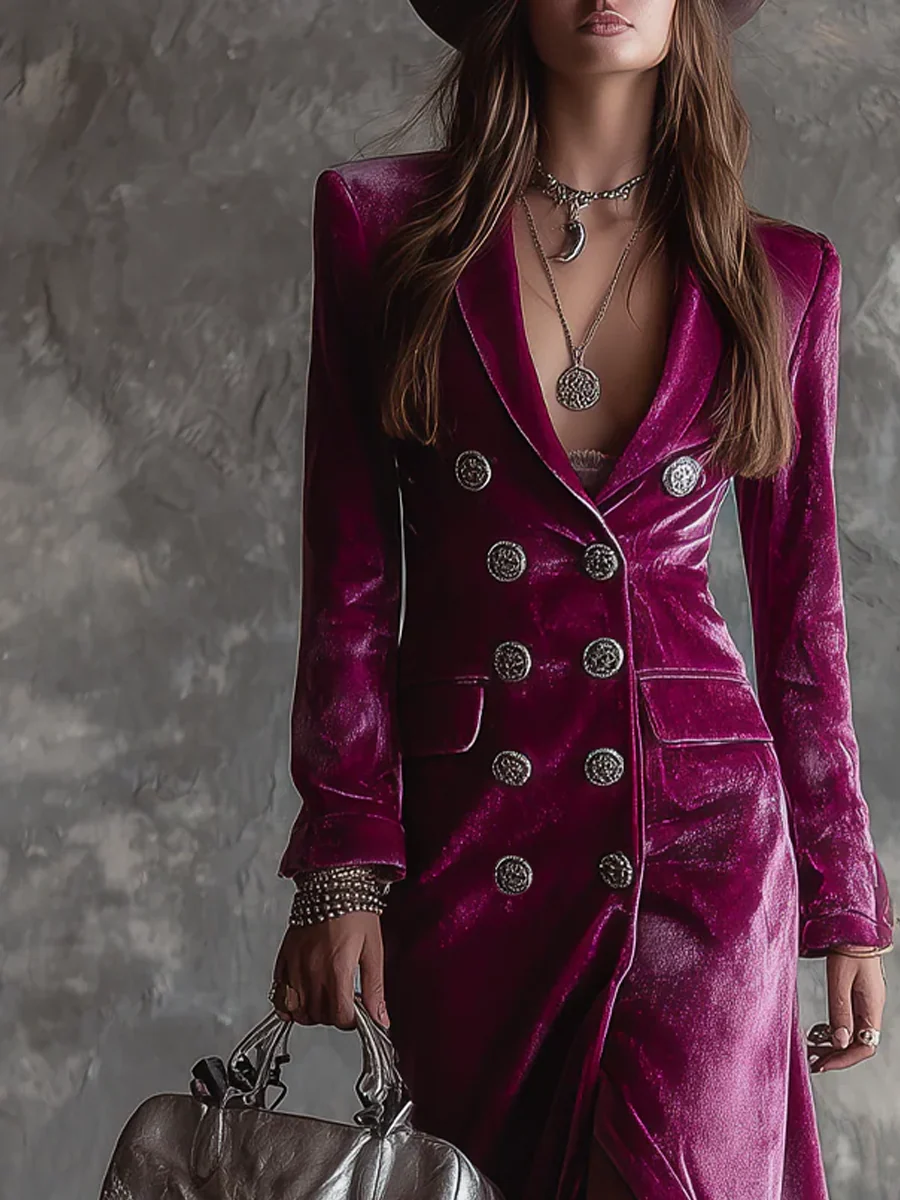 Danuta - sukienka blazer maxi