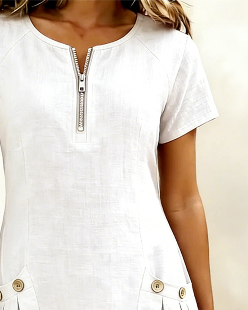 Olena | Sukienka bawełniano-lniana