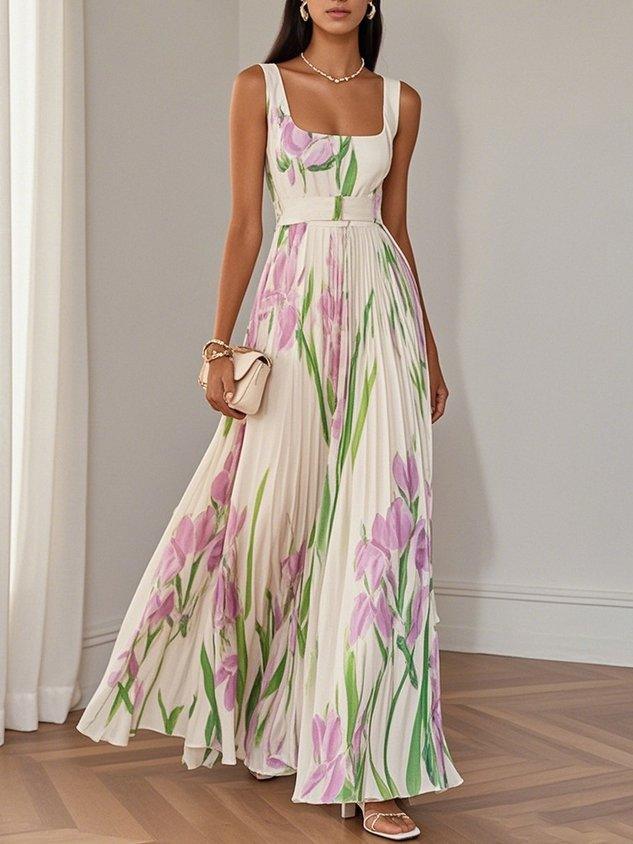 Alicja - sukienka maxi plisowany fason
