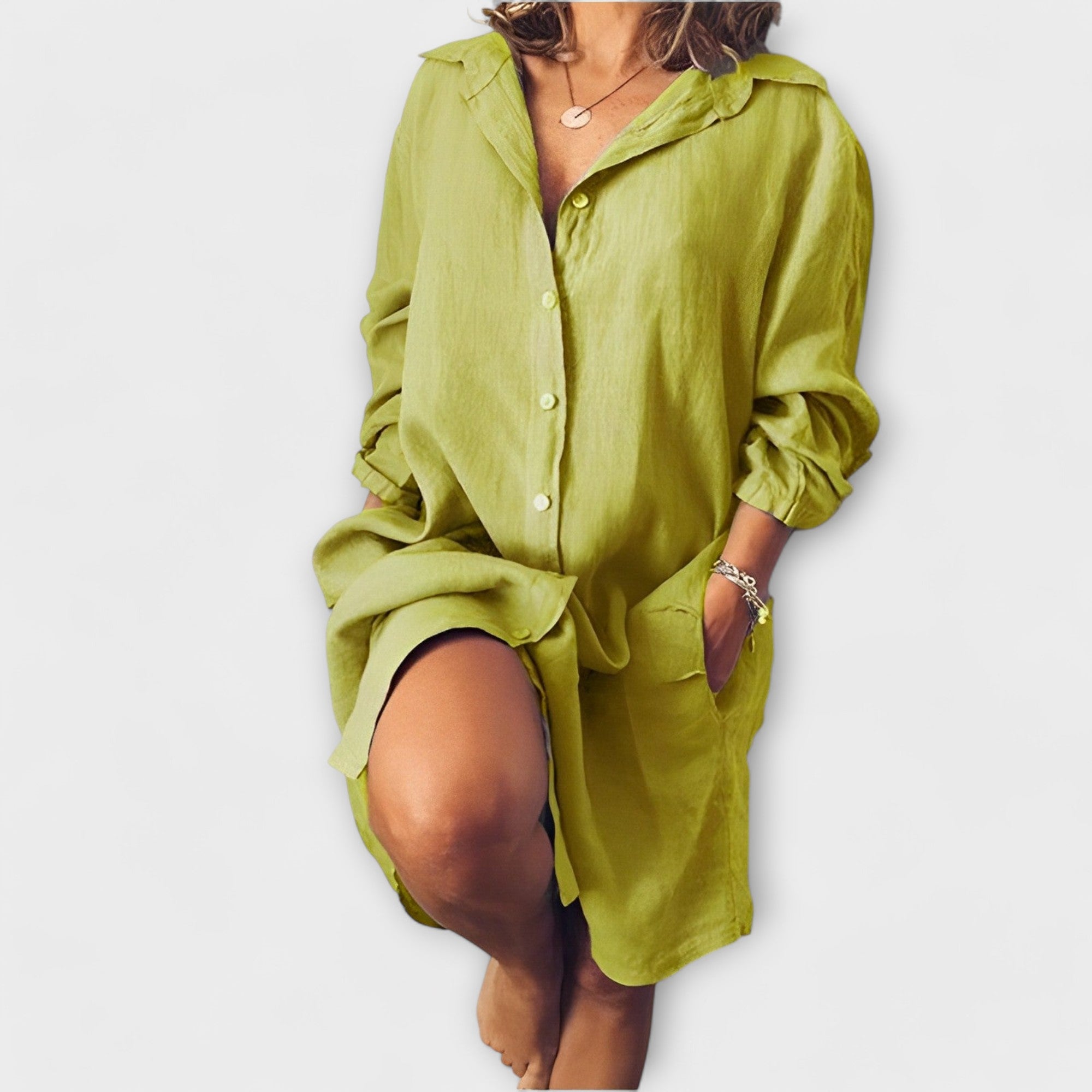 Nathania | Casualowa lniana bluzka na co dzień