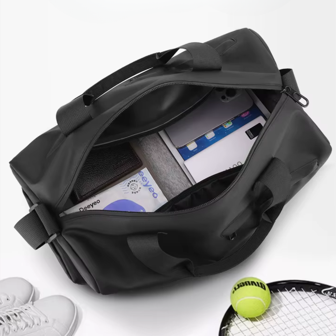 Duża wodoodporna torba sportowa z przegrodą na buty
