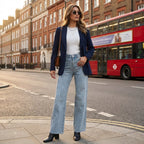 ASTRA™ – Jeansy z kryształkami, wysoki stan