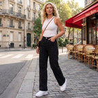 ASTRA™ – Jeansy z kryształkami, wysoki stan