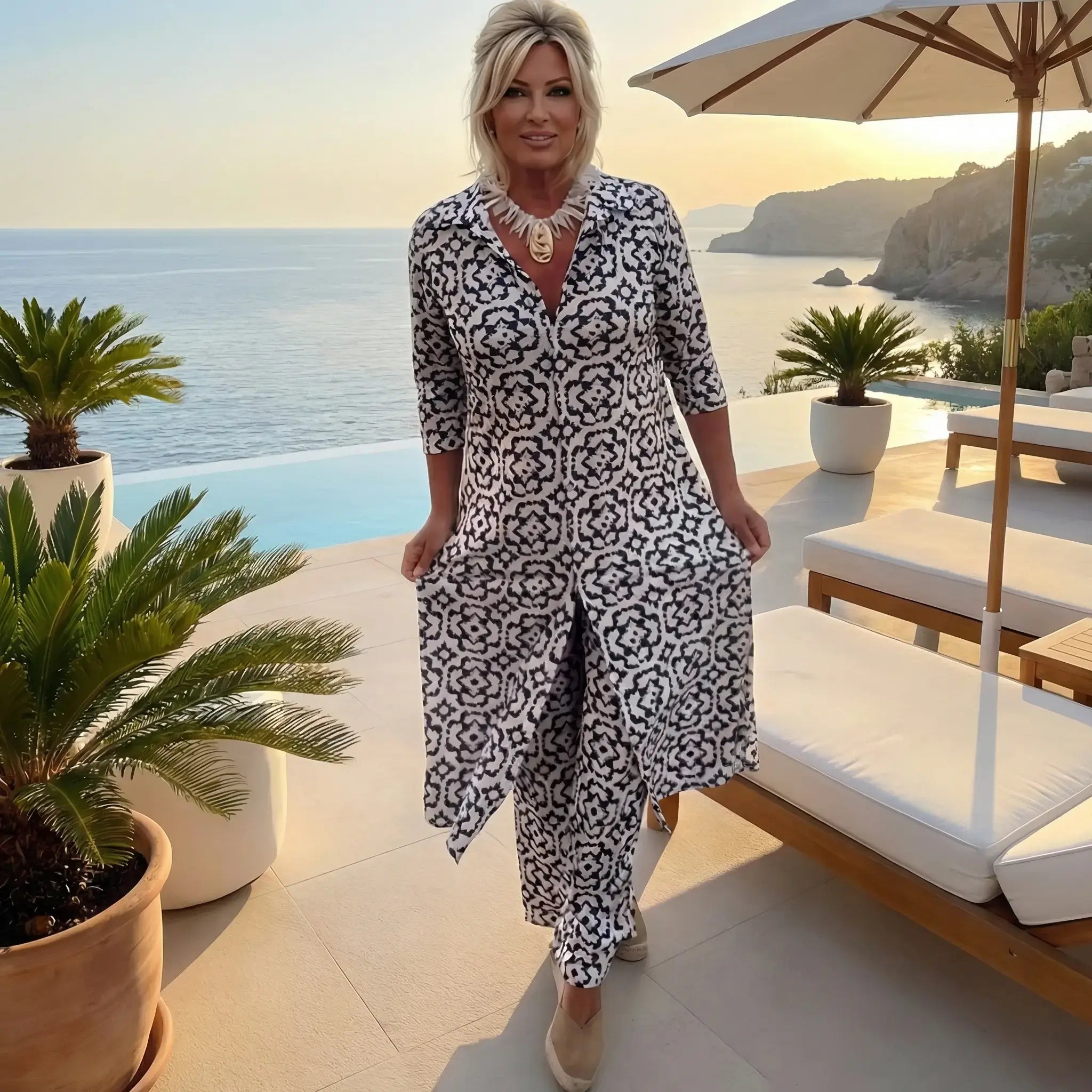 Alina – komplet z zapięciem na guziki