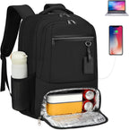 Wodoodporny plecak podróżny na laptopa i lunch z portem USB