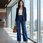 Janet damskie jeansy z wysokim stanem i szerokimi nogawkami