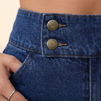 Janet damskie jeansy z wysokim stanem i szerokimi nogawkami