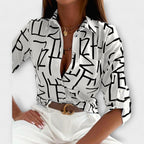 Zofia | Bluzka z klasycznym kołnierzykiem