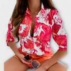 Zofia | Bluzka z klasycznym kołnierzykiem