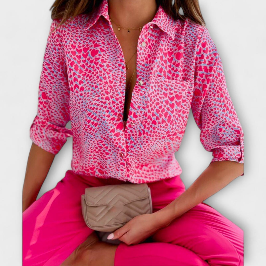 Zofia | Bluzka z klasycznym kołnierzykiem