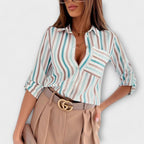 Zofia | Bluzka z klasycznym kołnierzykiem